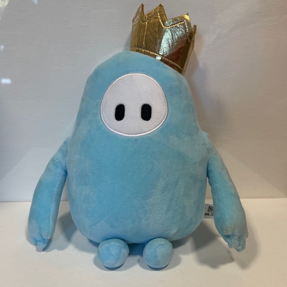 Blue Plush Toy with Gold Crown